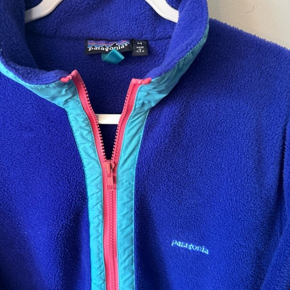 Vintage 80s Patagonia Fleece Pile 1/2 Zip Pullover Sweater Jacket Medium - Picture 2 of 6